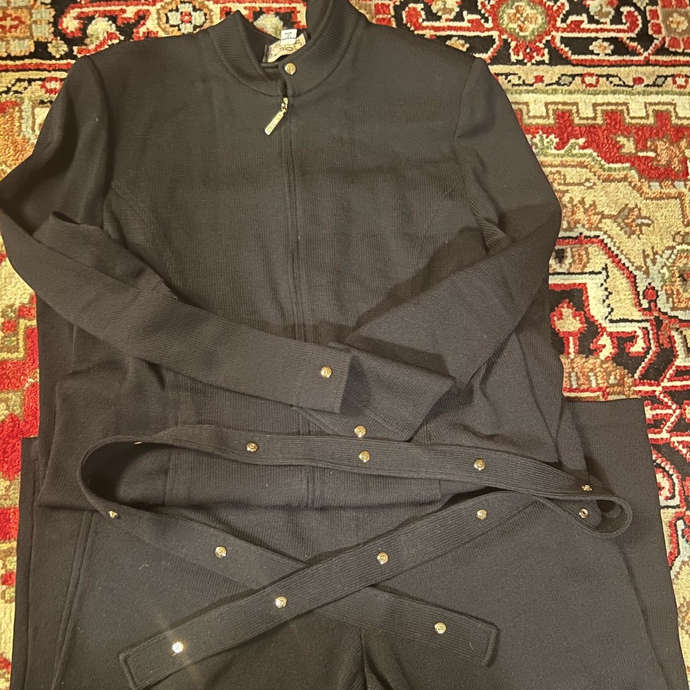 St. John Black Pant Suit